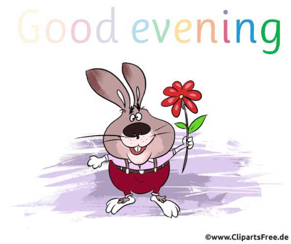 Guten Abend auf Englisch - witzige animierte Gif Bilder