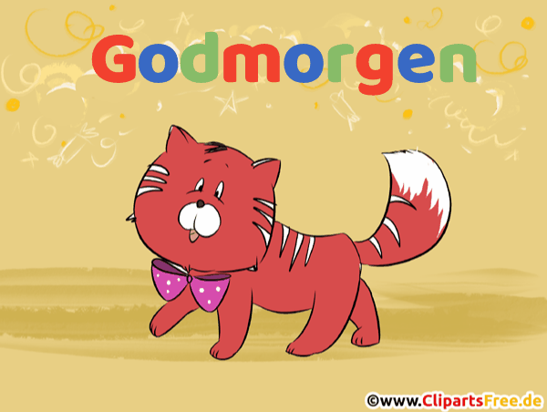 Gif Animation Guten Morgen auf Dänisch - Freie Bilder gratis