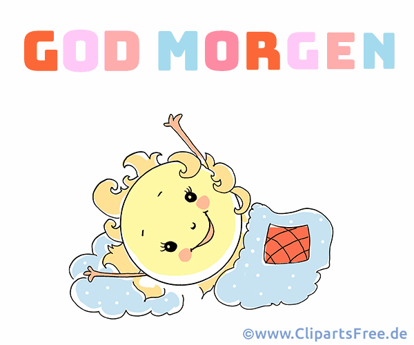 Gif Guten Morgen auf Dänisch