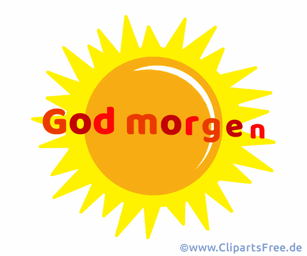 Glückwunschkarte Guten Morgen auf Dänisch