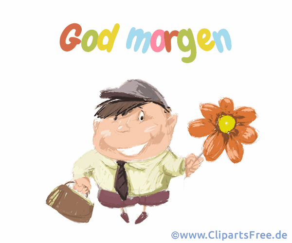 Grusskarte Guten Morgen auf Dänisch