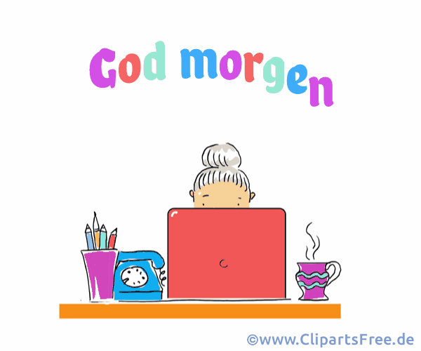 Gutenmorgengrüsse für Büro auf Dänisch