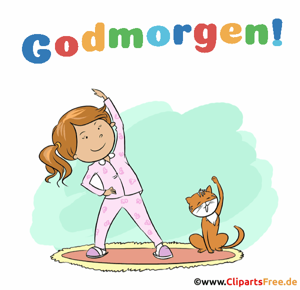 Sport Morgen früh - Gif Clipart in dänischer Sprache