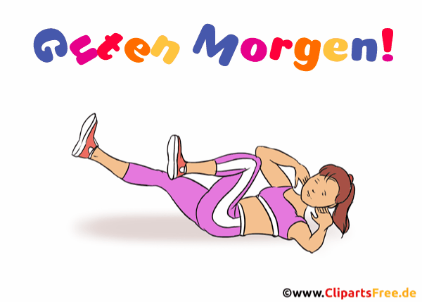 Gif-Animation Fitness am Morgen - Animierte Morgengrüsse