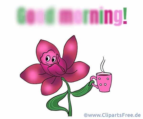 Guten Morgen in Englischer Sprache  Grusskarte