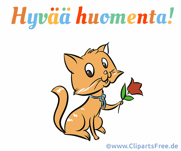 Finnisch Guten Clipart mit Katze