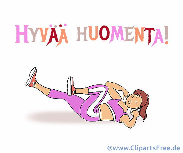 Guten Morgen auf Finnisch Clipart, Sport, Fitness