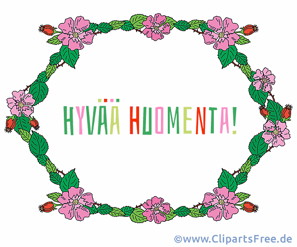 Guten Morgen auf Finnisch Gif animiert