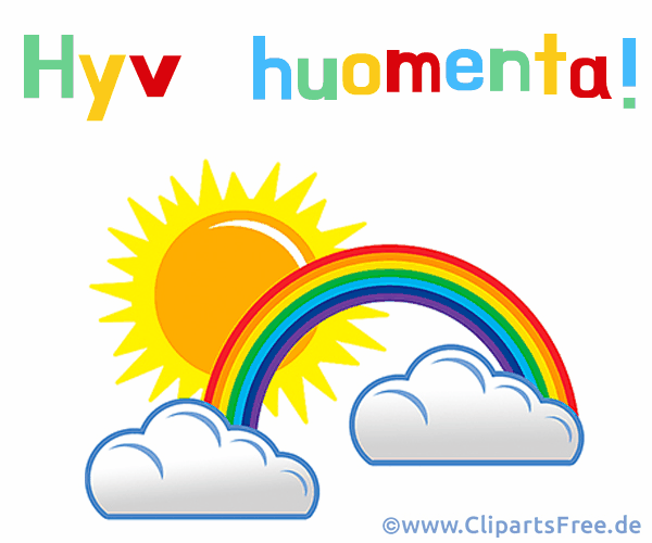 Guten Morgen auf Finnisch schöne Animationskarte