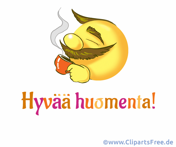 Morgenkaffee Guten Morgen auf Finnisch Gifbild