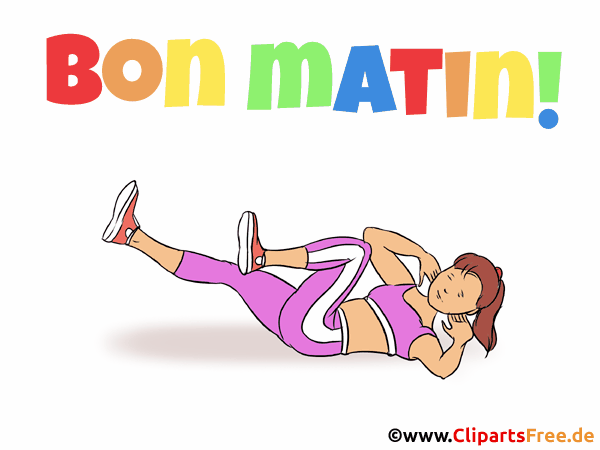 Animiertes E-Card Guten Morgen auf Französisch