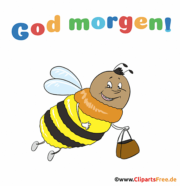 Guten Morgen animierte Grusskarte in norwegischer Sprache