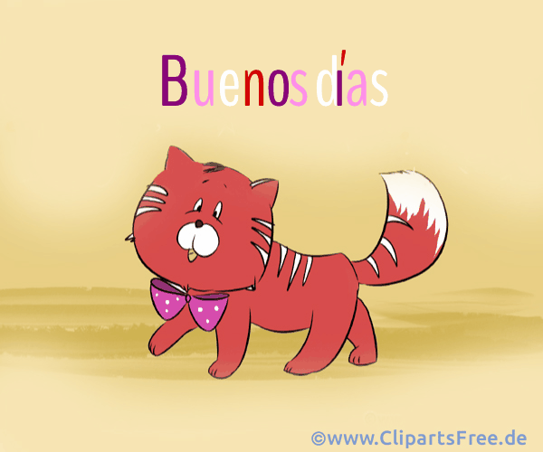 Guten Morgen auf Spanisch witzige Grusskarte