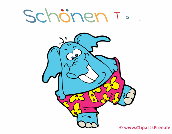 Schönen Tag witzige, animierte Grusskarte