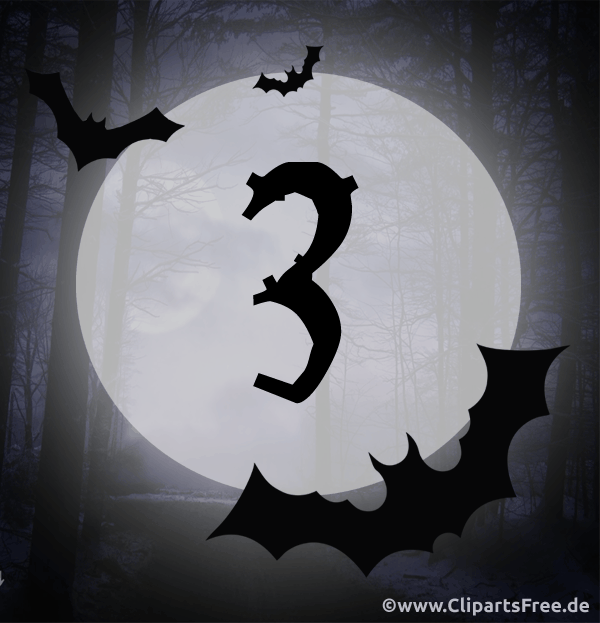 Halloween Countdown 3, 2, 1 Gif ECard
