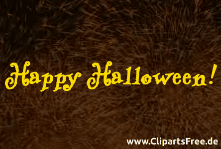 Feuerfunken mit Text Happy Halloween Gif-Animation