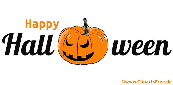 Gruseliger Kürbis mit animiertem Text Happy Halloween Gif