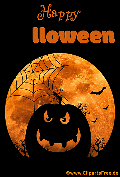 Karte zum Halloween Gif animiert