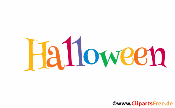 Überschrift Halloween in Regenbogenfarben Gif-Animation