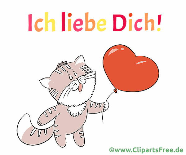 Ich liebe Dich auf Deutsch Gif-Animation