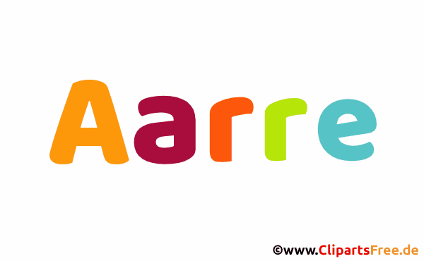 Aarre Vorname für Jungen Deko Illustration mit Animation