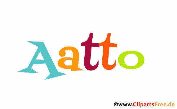 Aatto Vorname für Jungen Deko Illustration mit Animation