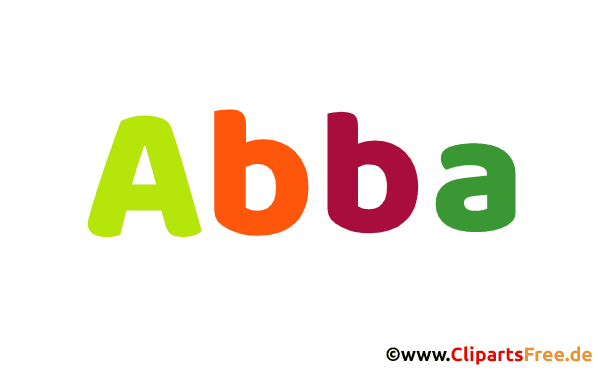 Abba Vorname für Jungen Illustration, Bild, Gif Grafik