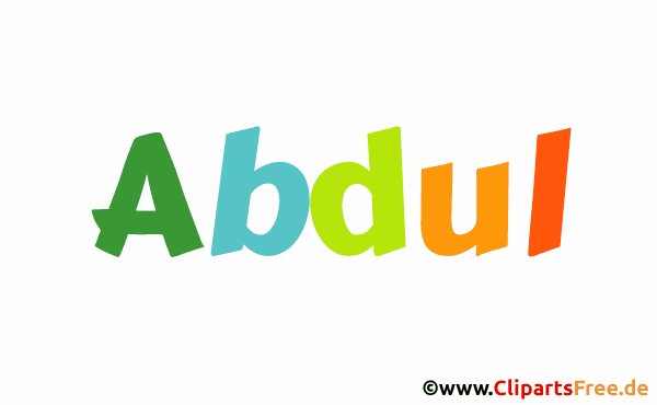 Abdul Vorname für Jungen - Babyvornamen als animierte Bilder
