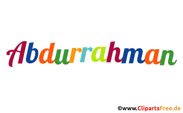 Abdurrahman türkischer männlicher Vorname arabischer Herkunft Bild