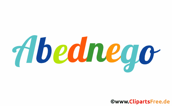 Abednego Vorname für Jungen als animiertes Gif Bild