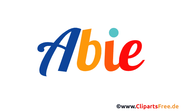 Abie Vorname für Jungen Illustration, Bild, Gif Grafik