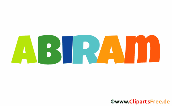 Abiram Vorname für Jungen Deko Illustration mit Animation