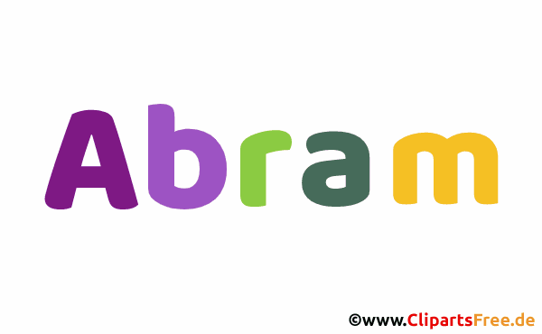 Abram Vorname für Jungen Deko Illustration mit Animation