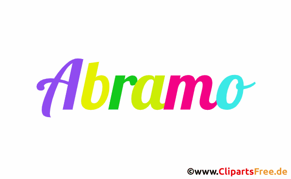 Abramo Vorname für Jungen animiertes Deko Bild