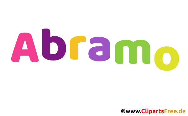 Abramo Vorname für Jungen Illustration, Bild, Gif Grafik