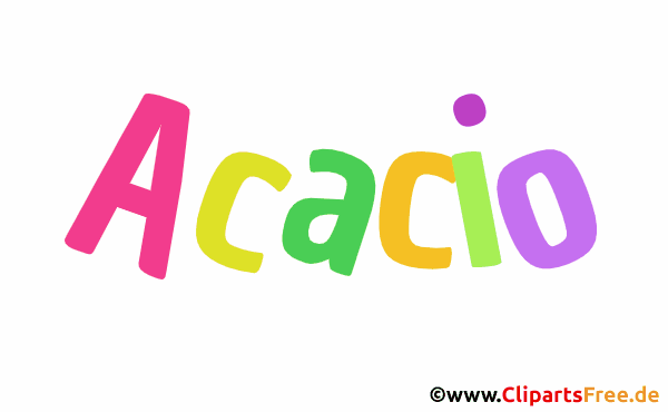 Acacio Vorname für Jungen Illustration, Bild, Gif Grafik