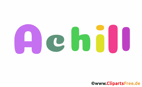 Achill Vorname für Jungen Deko Illustration mit Animation