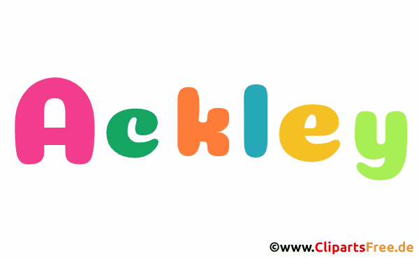 Ackley Vorname für Jungen Deko Illustration mit Animation