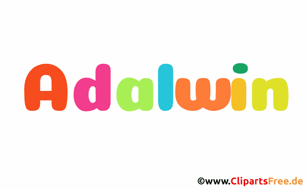 Adalwin Vorname für Jungen Illustration, Bild, Gif Grafik