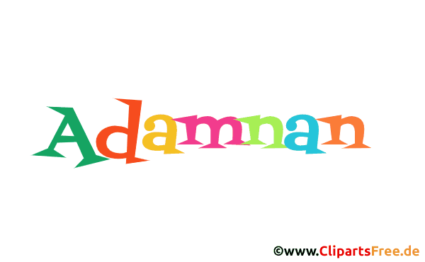 Adamnan Vorname für Jungen Deko Illustration mit Animation