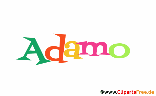 Adamo Vorname für Jungen Illustration, Bild, Gif Grafik