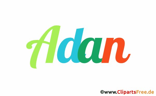 Adan Vorname für Jungen als animiertes Gif Bild