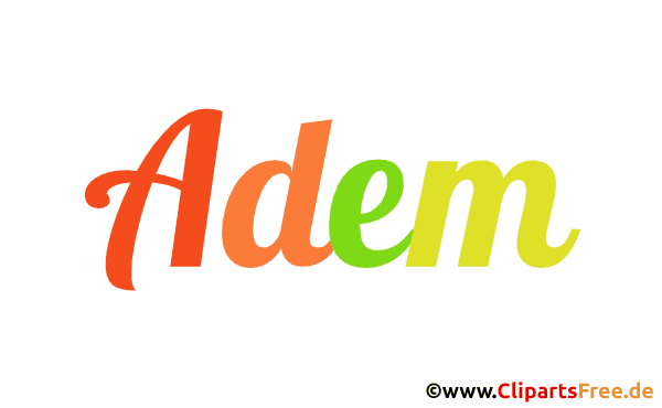 Adem Vorname für Jungen Illustration, Bild, Gif Grafik