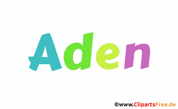 Aden Vorname für Jungen animiertes Deko Bild
