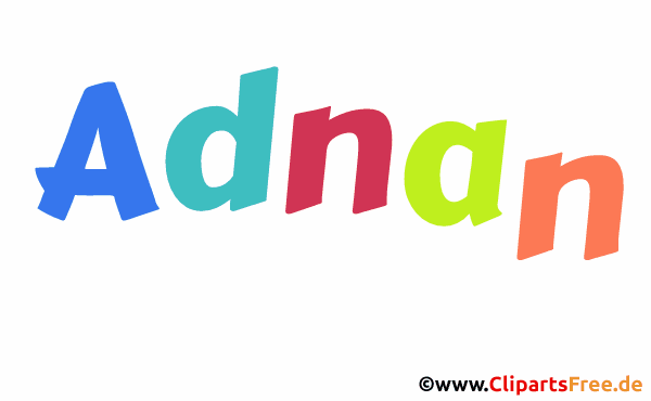 Adnan Vorname für Jungen - Babyvornamen als animierte Bilder