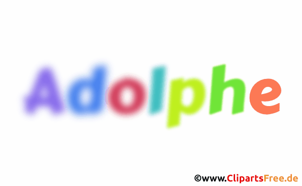Adolphe Vorname für Jungen als animiertes Gif Bild