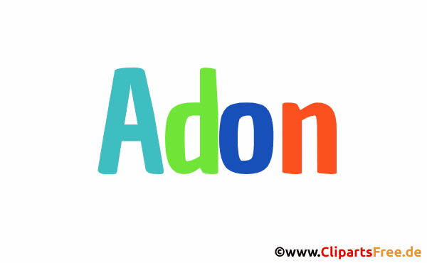 Adon Vorname für Jungen Illustration, Bild, Gif Grafik