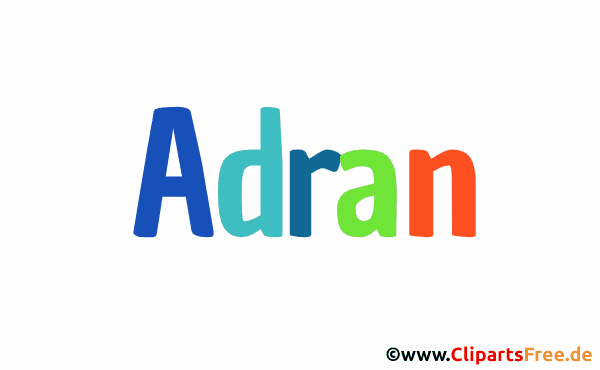 Adran Vorname für Jungen Deko Illustration mit Animation