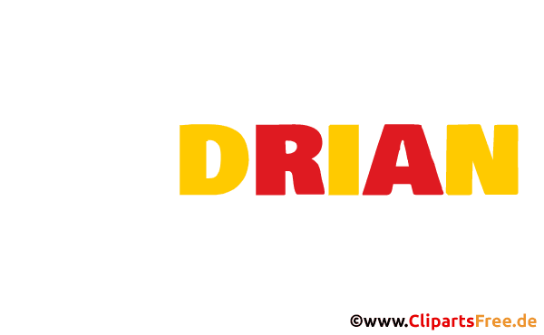 Adrian Vorname für Jungen animiertes Deko Bild