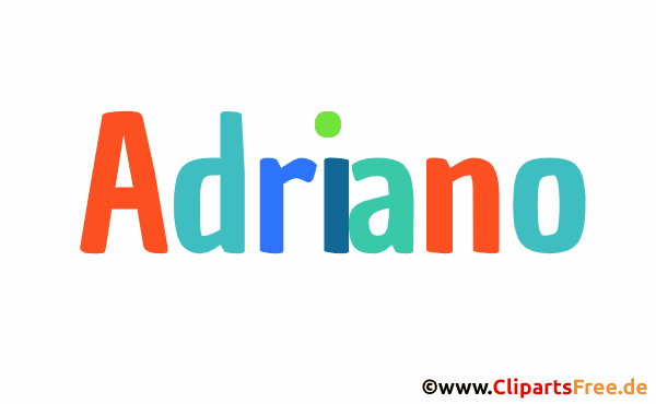 Adriano italienischer Vorname für Jungen Bild, Gif, Clipart